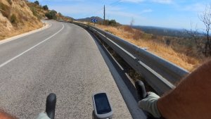 Vista del Balcón de Madrid subiendo el Puerto de la Cruz Verde en bicicleta de carretera